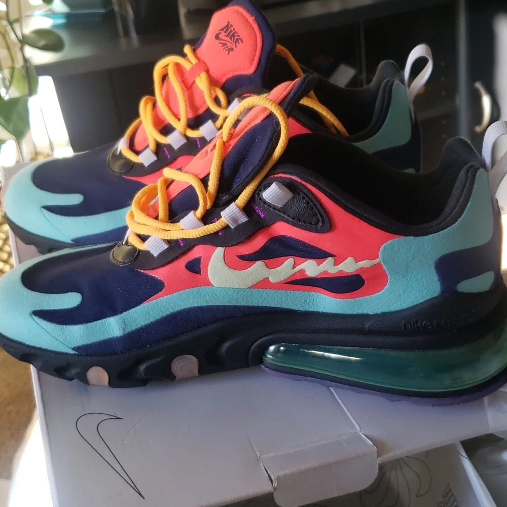 Nike Air Max 270 React Customized Sneakers Size 6.5 - Picture 13 of 14